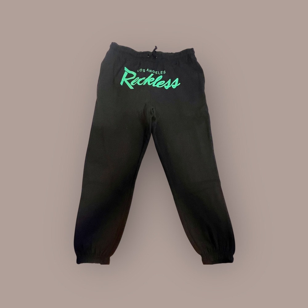 Young‎ & Reckless 2XL Jogger Mens Black NEW Los Angeles Graphic Sweatpants